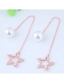 Fashion Rose Gold Star Shape Decorated Necklace