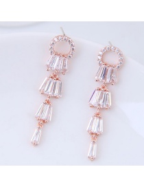 Fashion Rose Gold Tassel Decorated Necklace