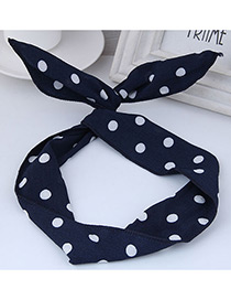 Lovely Navy Dot Shape Decorated Hair Band