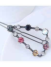Fashion Gun Black Triangle Shape Decorated Hair Pin