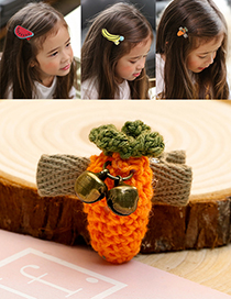 Lovely Orange Bells&carrots Decorated Hairpin