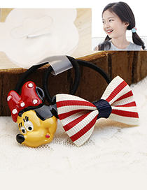 Lovely Red+yellow Rat&bowknot Decorated Hair Band (2pcs)