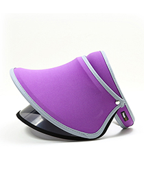 Fashion Dark Purple Pure Color Decorated Sunscreen Hat(adjustable)