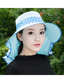 Fashion Khaki Dots Pattern Decorated Anti-uv Hat
