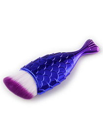 Lovely Purple+blue Fish Shape Decorated Brush
