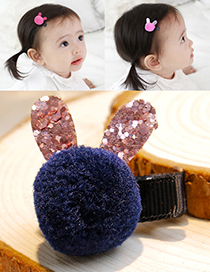 Cute Navy Rabbit Ears Decorated Children Hairpin
