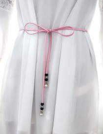 Elegant Pink Round Shape Decorated Belt