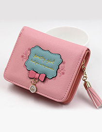 Lovely Pink Bowknot Shape Decorated Coin Purse