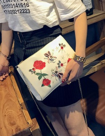 Fashion White Flower Shape Decorated Shoulder Bag