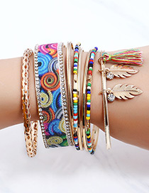 Fashion Multi-color Tassel Decorated Bracelet (8 Pcs )