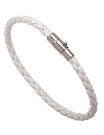 Fashion White Pure Color Decorated Bracelet