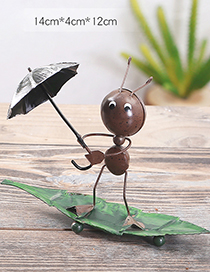 Lovely Brown Cartoon Ant&umbrella Decorated Handicrafts