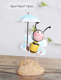 Lovely Yellow+pink Umbrella &bee Decorated Color Matching Handicrafts