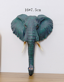 Fashion Green Elephant Shape Decorated Hook Ornaments
