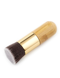 Fashion Gold Color Cylindrical Shape Decorated Makeup Brush(1pc)