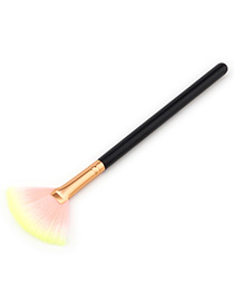 Fashion Black+pink Fan Shape Decoated Brush