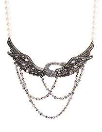 Trendy Gray Swan Shape Decorated Simple Necklace