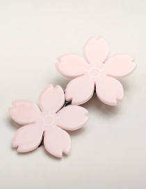Fashion Pink Flower Shape Decorated Hairpin