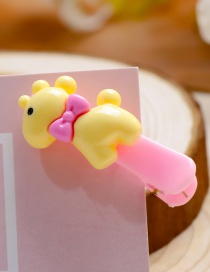 Lovely Yellow+pink Cartoon Deer Decorated Hairpin