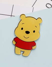 Lovely Yellow+red Cartoon Bear Decorated Brooch