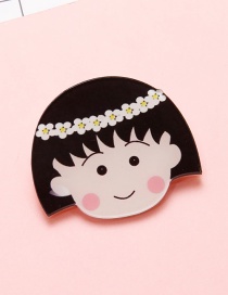Lovely Black Chibi Maruko-chan Decorated Brooch