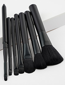 Fashion Black Pure Color Decorated Makeup Brush ( 7 Pcs )