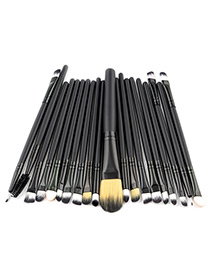 Fashion Black Pure Color Decorated Makeup Brush ( 20 Pcs )