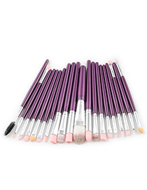 Fashion Purple +silver Color Pure Color Decorated Makeup Brush ( 20 Pcs)