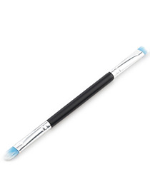 Trendy White+blue Color Matching Decorated Eye Shadow Brush(1pc)