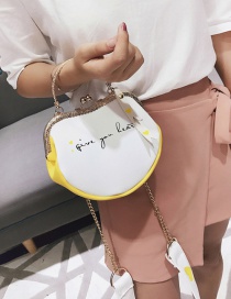 Lovely Yellow Letter Pattern Decorated Shoulder Bag