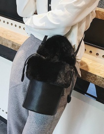 Fashion Black Bucket Shape Decorated Shoulder Bag