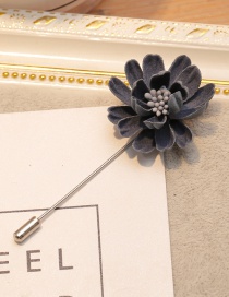 Elegant Gray Flower Shape Decorated Brooch