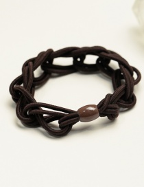 Fashion Brown Pure Color Decorated Hair Band