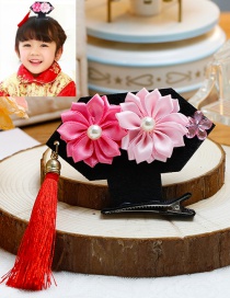 Lovely Pink Tassel&flower Decorated Hairpin(1pc)