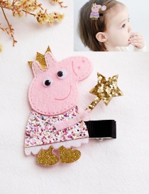 Lovely Multi-color Pig&magic Wand Decorated Hairpin
