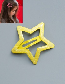 Lovely Yellow Star Shape Decorated Hairpin