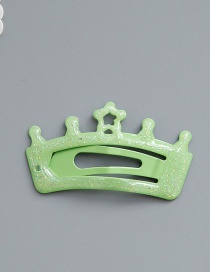 Lovely Green Crown Shape Decorated Hairpin
