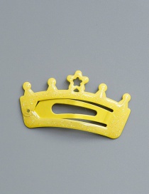 Lovely Yellow Crown Shape Decorated Hairpin