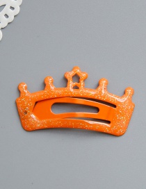 Lovely Orange Crown Shape Decorated Hairpin