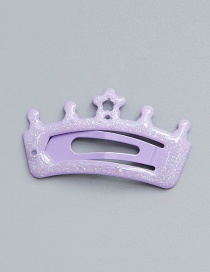 Lovely Purple Crown Shape Decorated Hairpin
