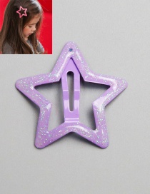 Lovely Purple Star Shape Decorated Hairpin