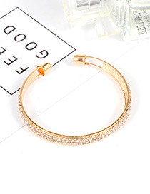 Trendy Gold Color Pure Color Decorated Opening Bracelet