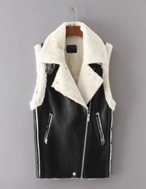 Trendy White Irregular Shape Design Simple Jacket