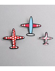 Fashion Multi-color Aircraft Shape Decorated Brooch