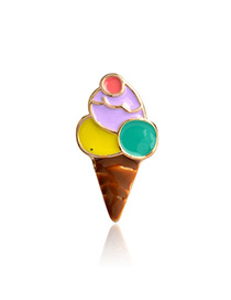 Lovely Multi-color Ice-cream Shape Decorated Brooch