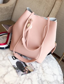 Fashion Pink Tassel Shape Decorated Bag (3pcs)