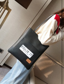Fashion Black Letter Shape Decorated Bag