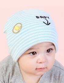 Lovely Blue Stripe Pattern Decorated Child Thin Cap(0-2 Yesrs Old )
