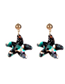 Fashion Multi-color Starfish Shape Decorated Earrings