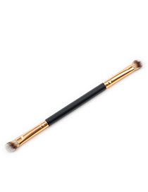 Trendy Gray+coffee Color Matching Decorated Eyebrow Brush